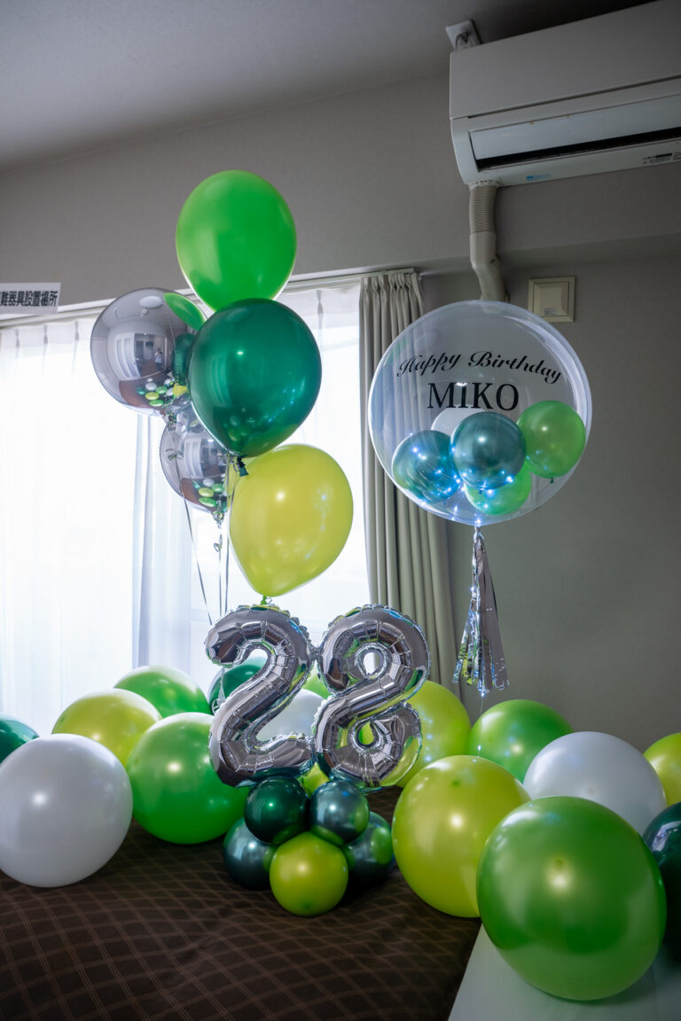 Mr.KINJO in Arcade ange mionaでの28歳誕生日サプライズバルーン装飾