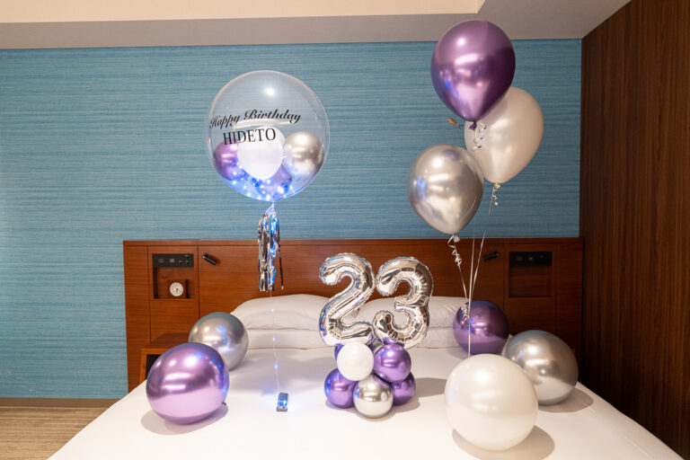 ハイアットリージェンシー東京ベイでの23歳誕生日サプライズバルーン装飾
