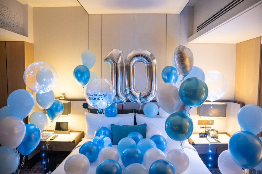 ステージでの就任・昇進祝いのバルーンフラワー装飾 #182