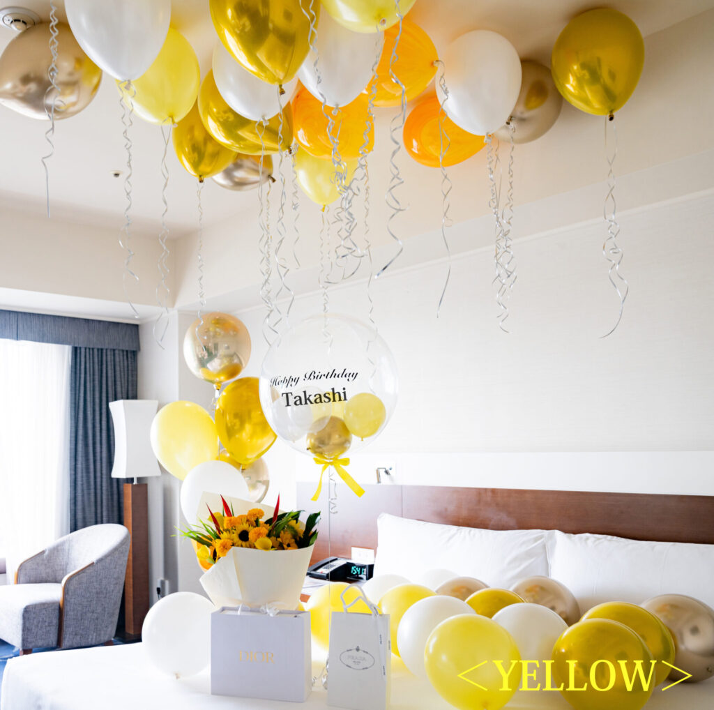 ホテルで彼氏へのお誕生日装飾
