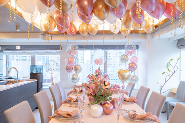 自宅のバースデーパーティー装飾