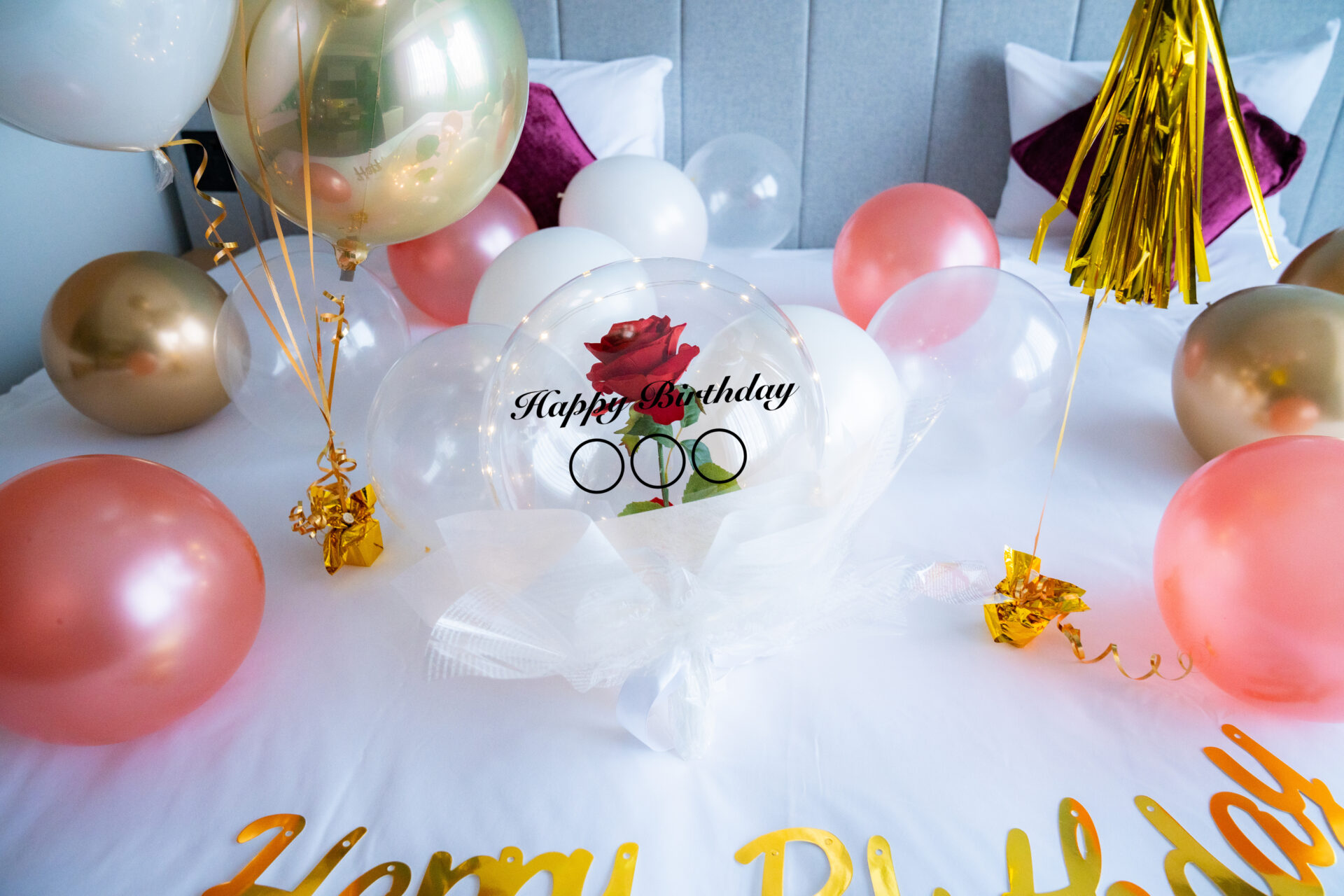 バースデーサプライズフラワーバルーン