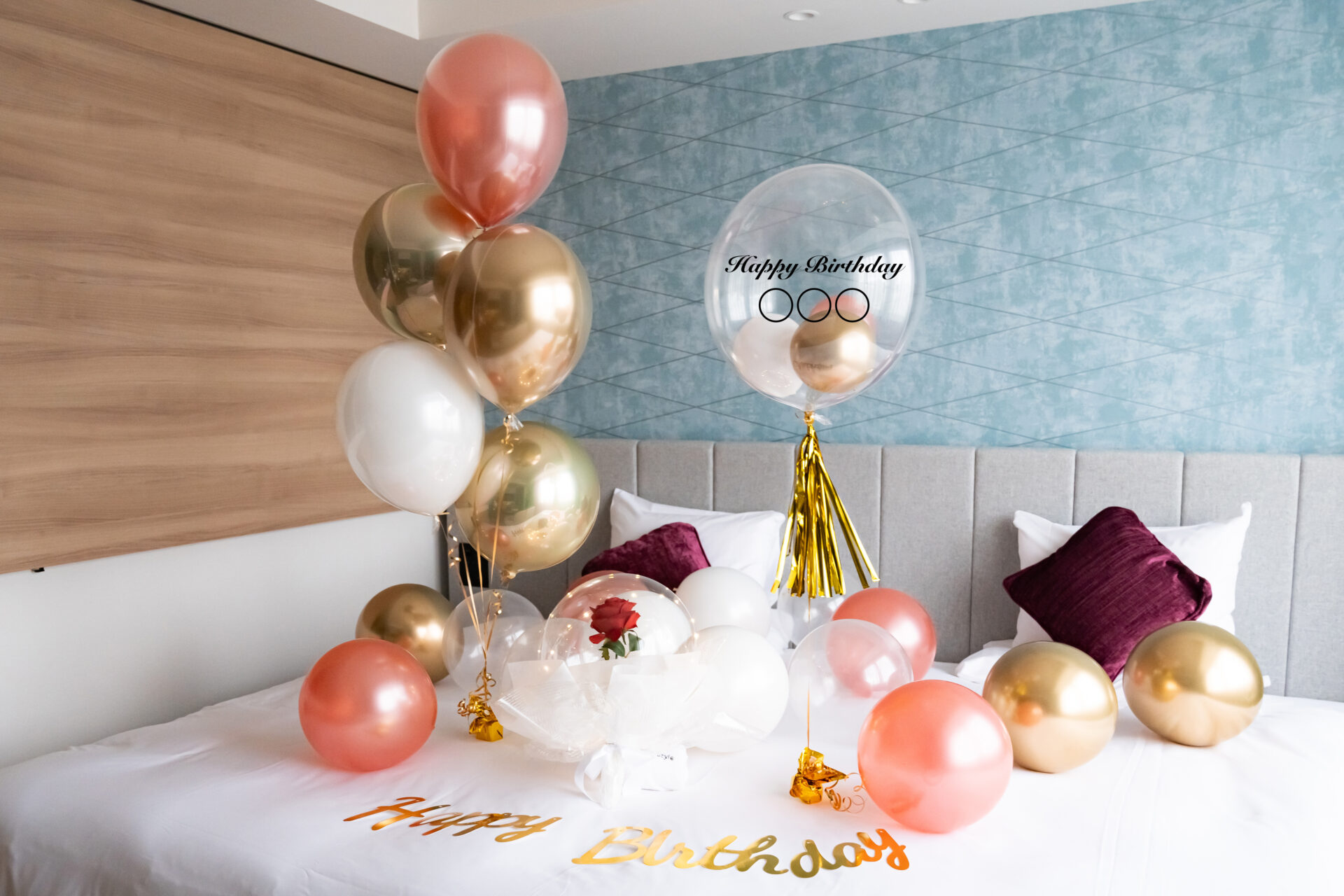 ホテルでのバースデーバルーン