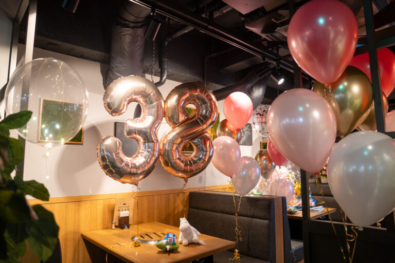 焼肉はたがや的38歲生日氣球裝飾驚喜