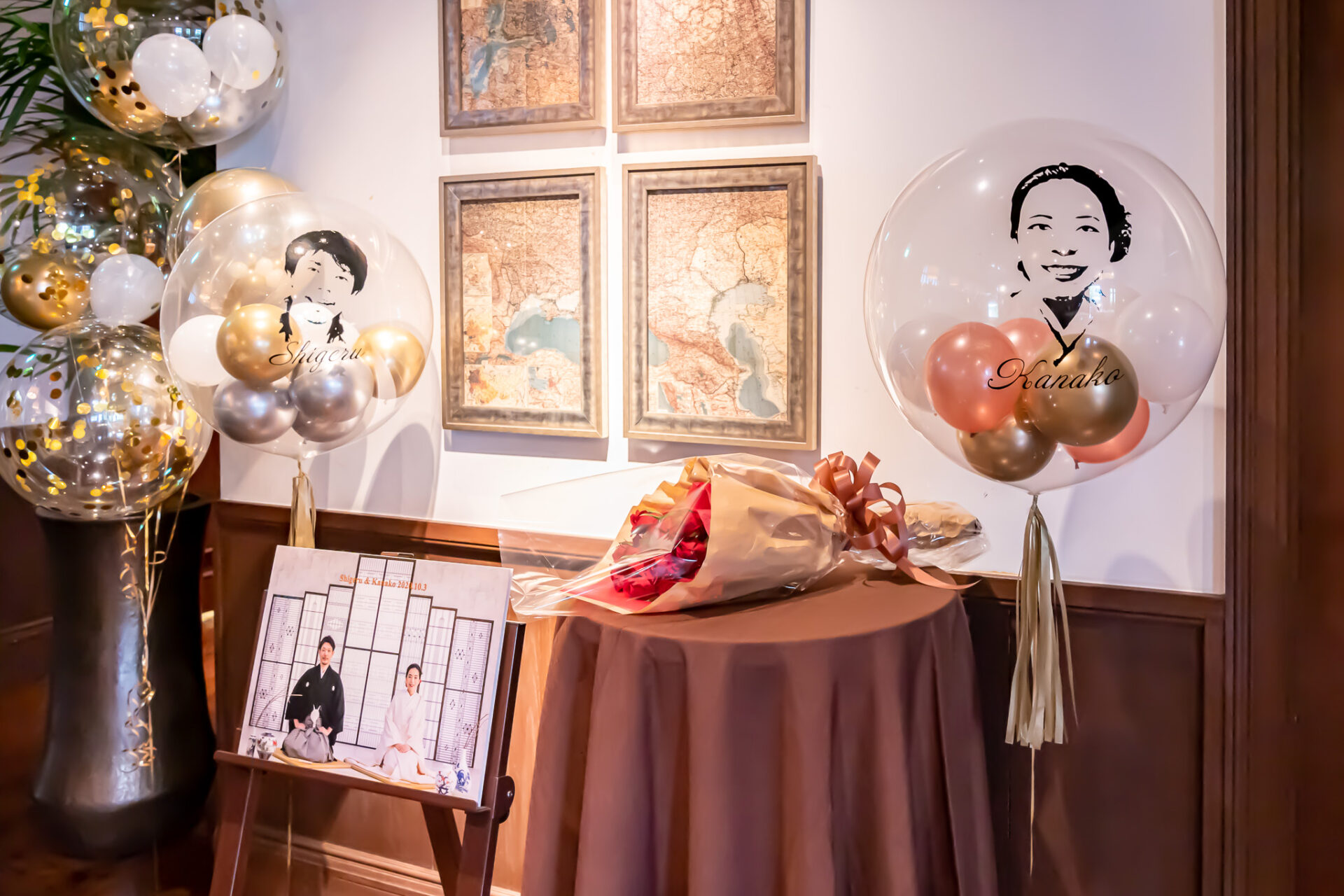 似顔絵入りお誕生日お祝いバルーンギフト