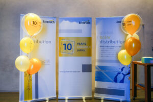 企業の10周年祝いイベント装飾