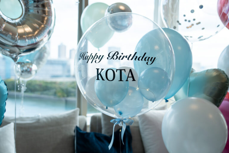 誕生日サプライズバルーン飾り付け