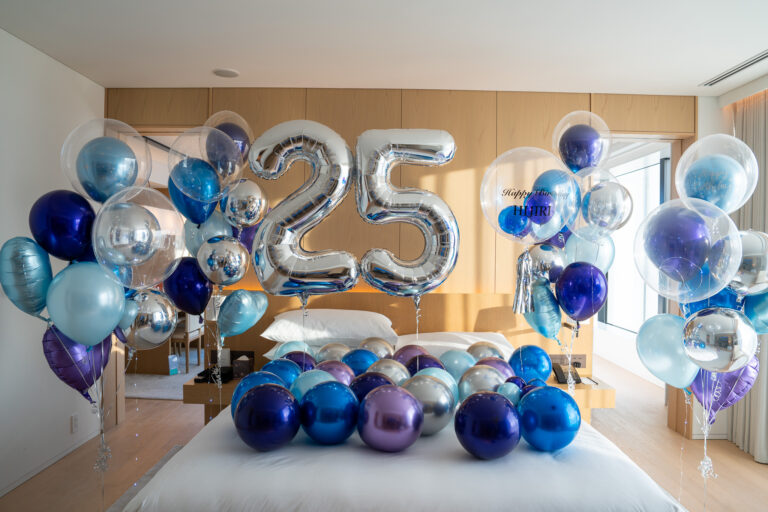 Surprise 25th Birthday Balloon Decoration at 東京エディション虎ノ門