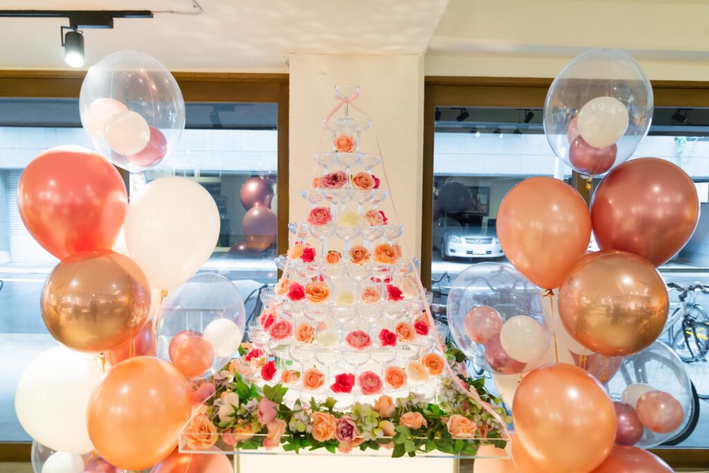 飲食店のお誕生日パーティー装飾