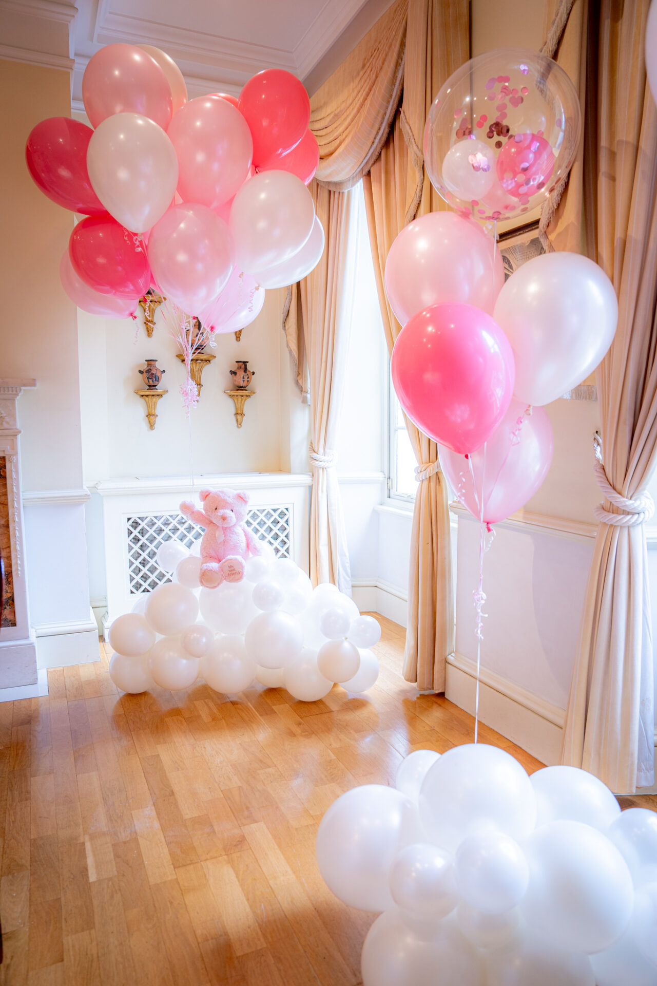 自宅でベビーシャワー装飾