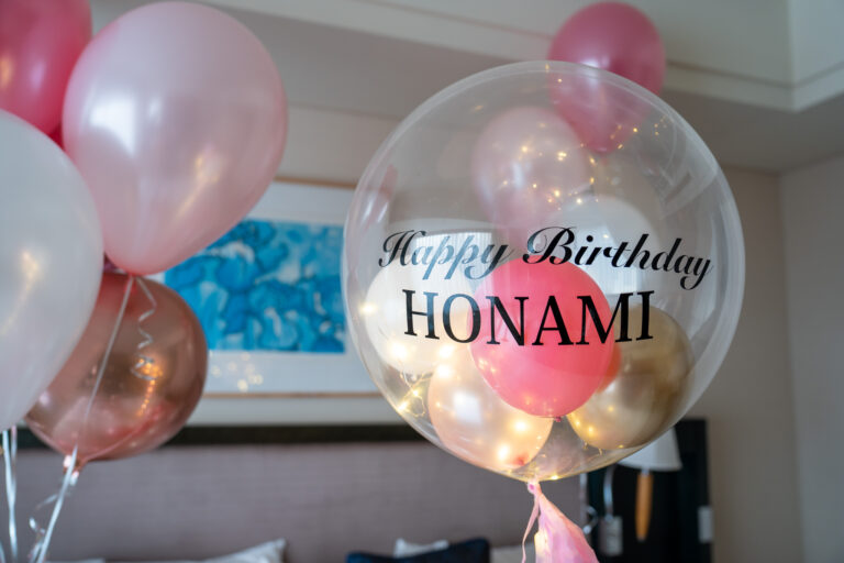 横浜ベイホテル東急에서의 31세 생일 서프라이즈 장식