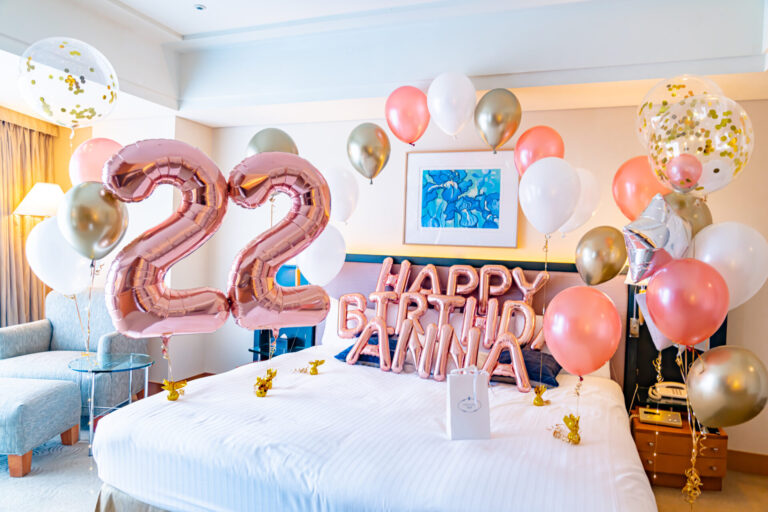 彼女へ誕生日サプライズバルーン