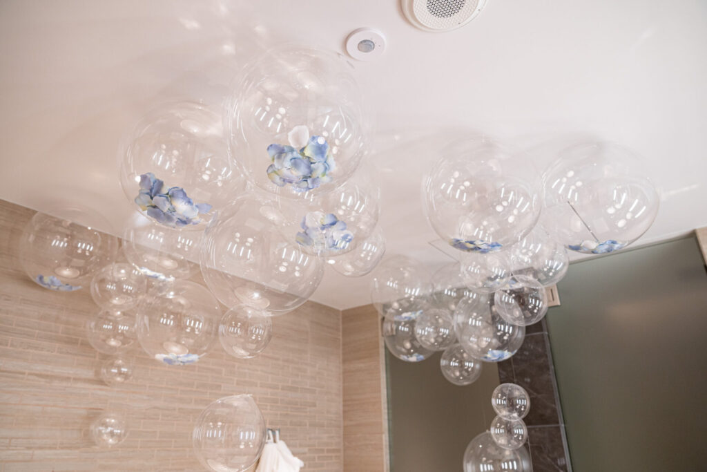 バブル(泡)モチーフのバルーン装飾