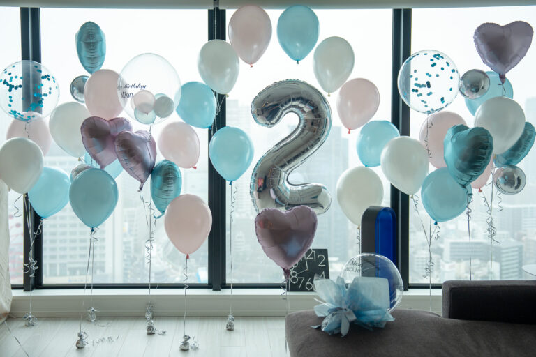 2歳誕生日サプライズバルーン装飾