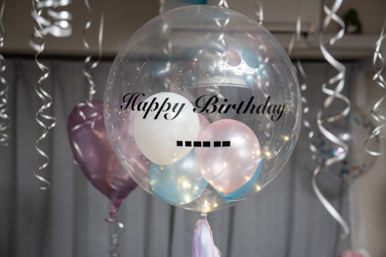 Happy Birthdayバルーンサプライズ飾り付け