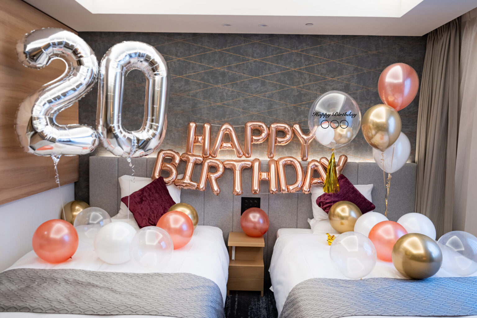 ホテルでのお誕生日お祝いバルーン