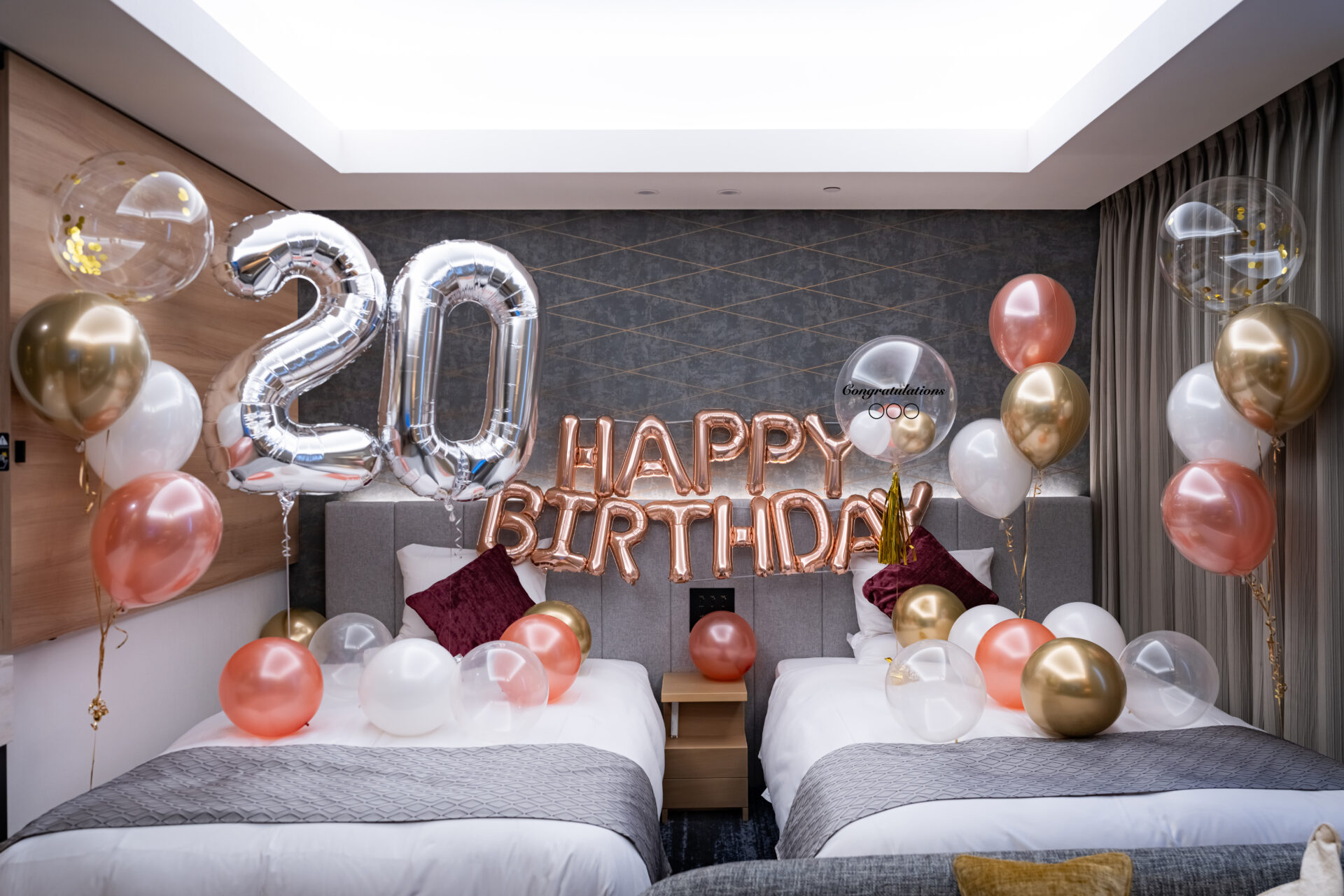 ホテルでのお誕生日お祝いバルーン