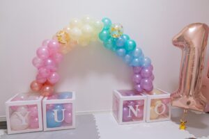 自宅で娘の1歳の誕生日お祝いバルーン装飾