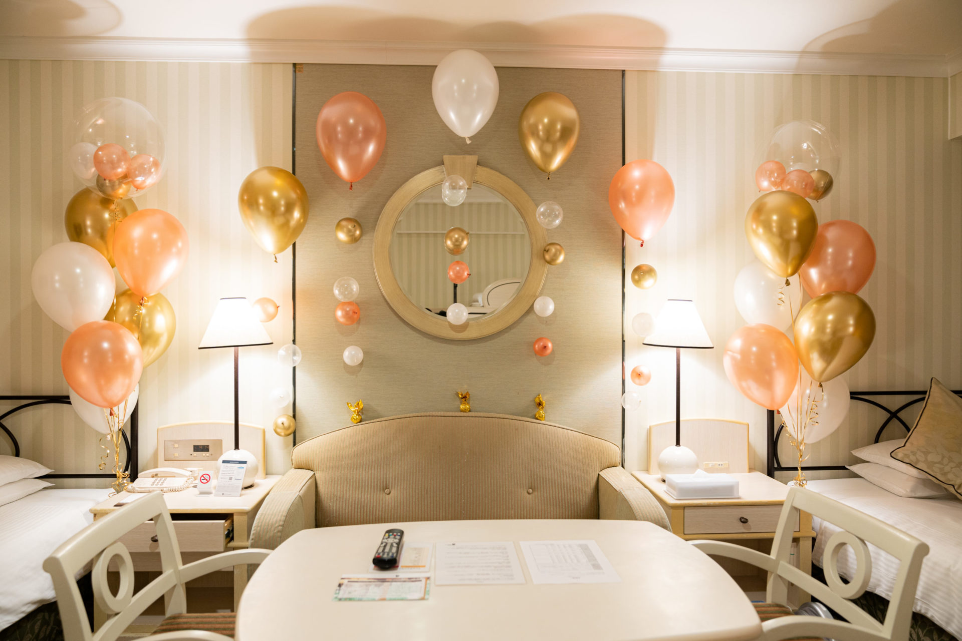 ホテルでウェディング装飾