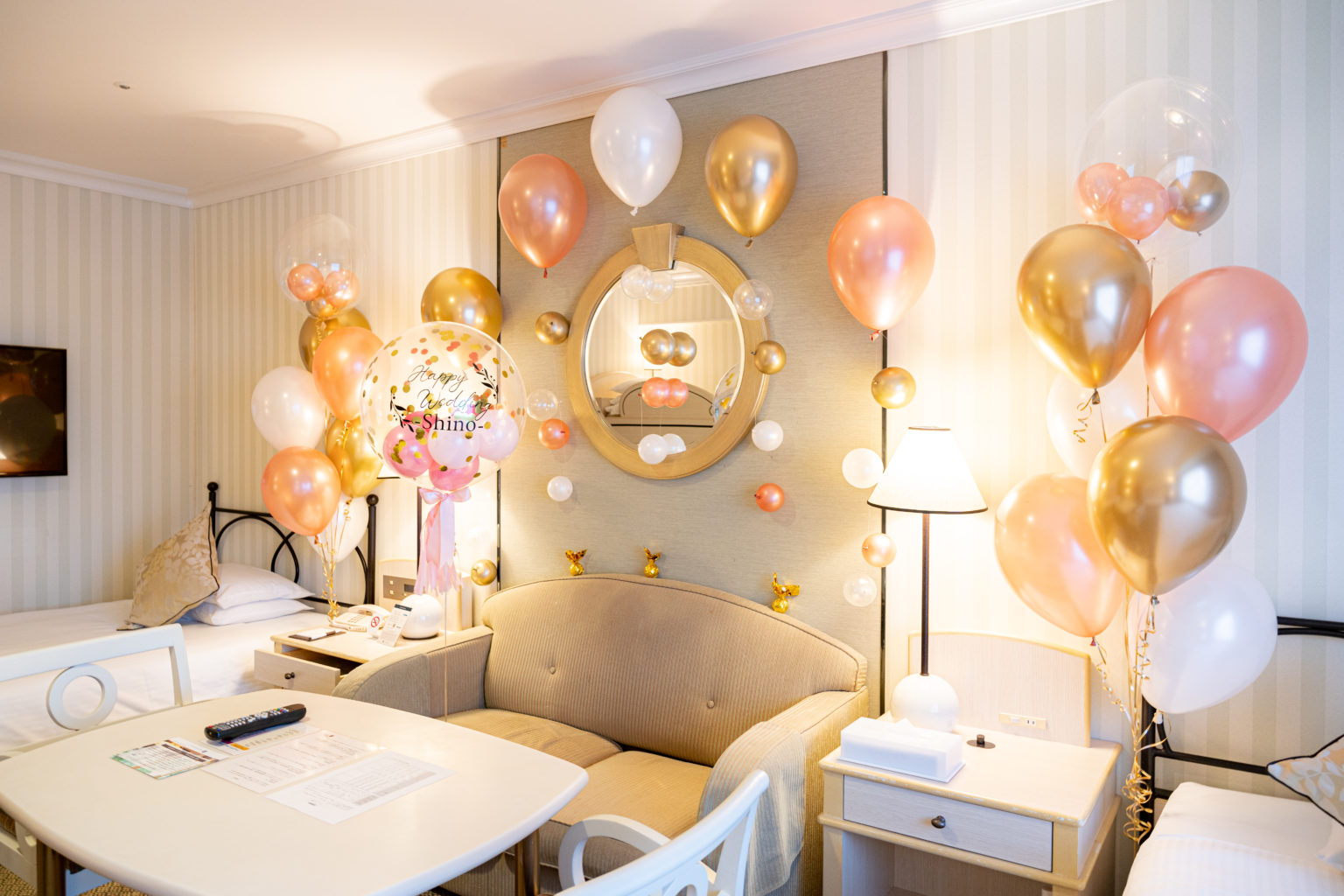 ホテルでウェディング装飾