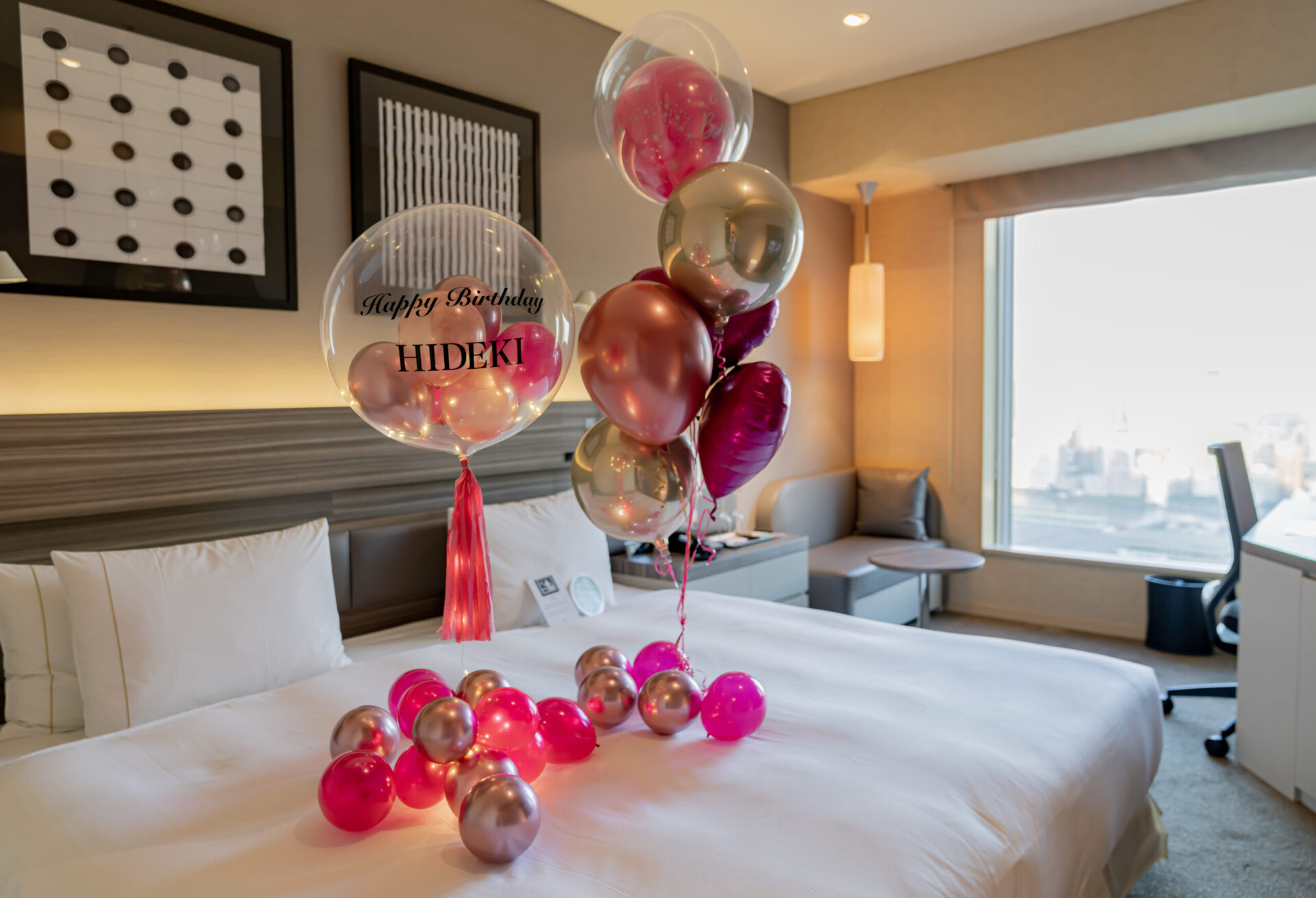 레스토랑의 축하 풍선(이전, 상장, 기념일, 개업 등) 풍선 장식 #051