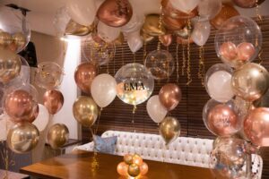 ピンク×ゴールド_パーティーデコレーション