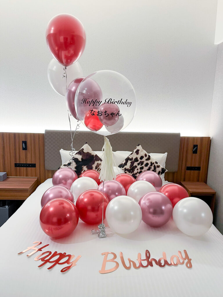 三井ガーデンホテル豊洲プレミアでの誕生日サプライズバルーン装飾