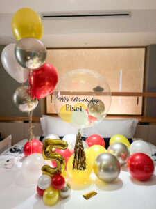 ホテルニューオータニ東京エグゼクティブハウス禅での5歳誕生日バルーン装飾サプライズ