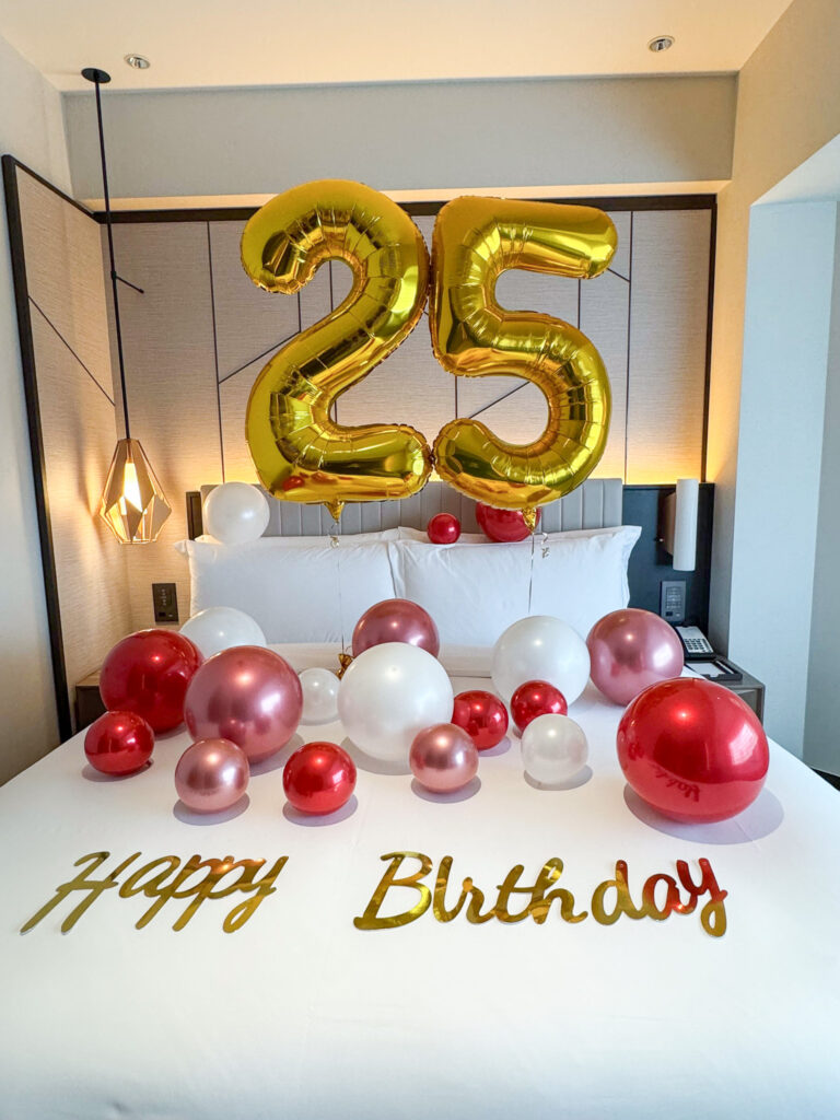 ANAインターコンチネンタルホテル東京での25歳誕生日サプライズバルーン装飾