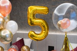 誕生日数字バルーン装飾