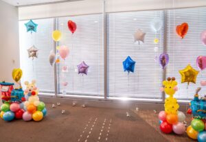 ファミリーデーのフォトスポット装飾