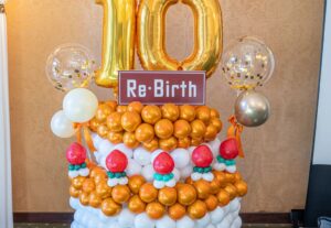 ホテルで会社の周年お祝い記念パーティー