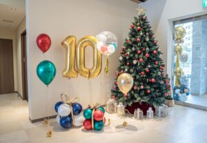 クリニックの１０周年記念装飾