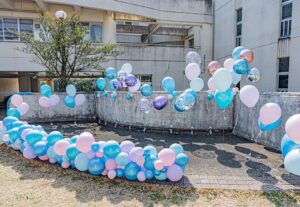 学校のイベントのフォトスポット装飾