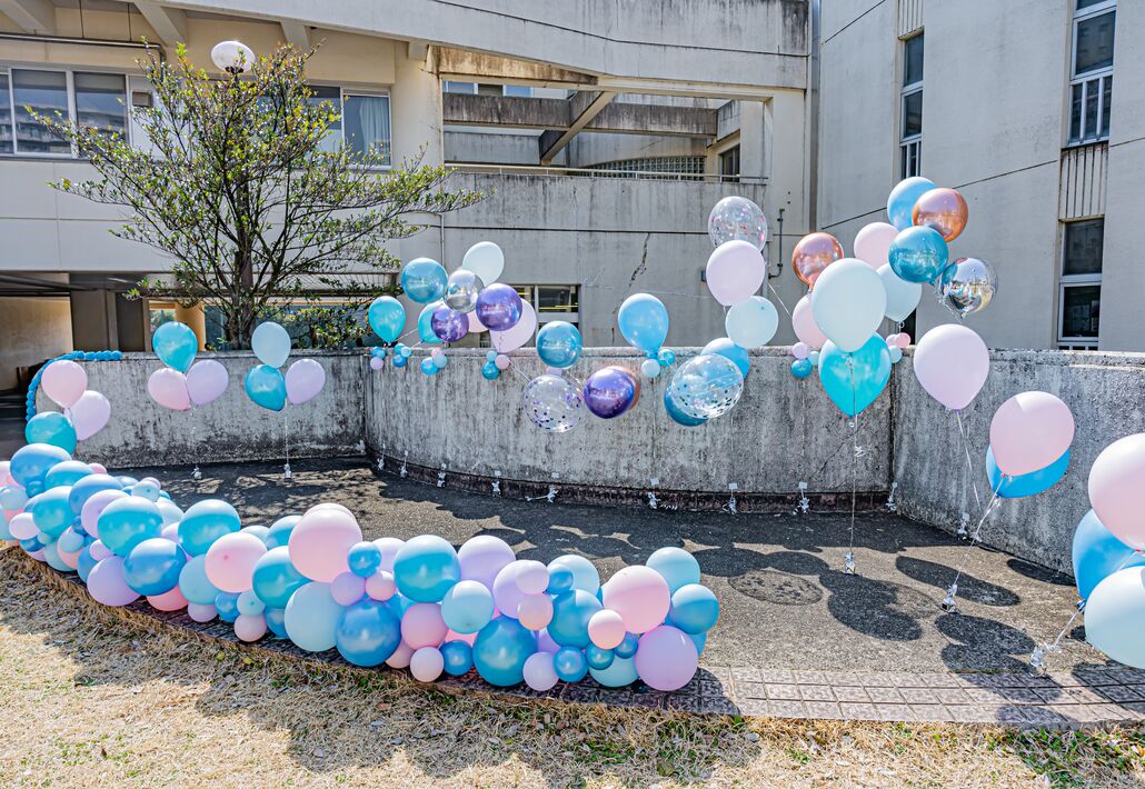 学校のイベントのフォトスポット装飾