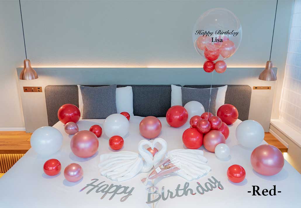 ホテルで彼氏へのお誕生日装飾