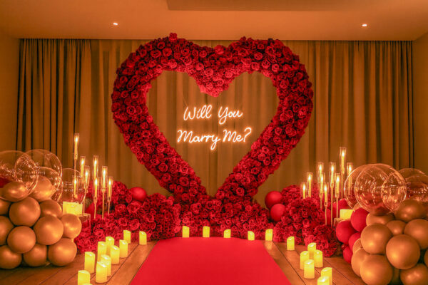 664：【830,900 yen(税込)】Heart Arch Proposal Decoration